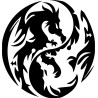 STICKERS DRAGON YIN YANG TRIBAL