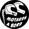 Stickers vignette Motards à bord