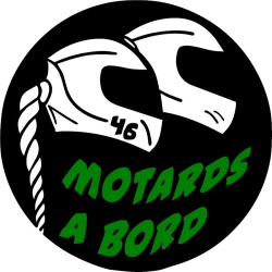 Stickers vignette Motards à bord