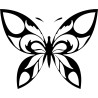 Stickers autocollant tribal papillon