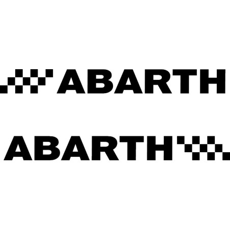 2 STICKERS AUTOCOLLANT ABARTH DAMIER