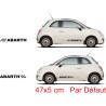 2 STICKERS AUTOCOLLANT ABARTH DAMIER