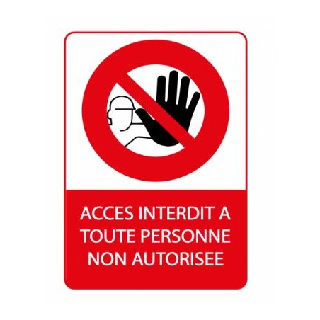 étiquettes accès interdit