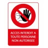 étiquettes accès interdit