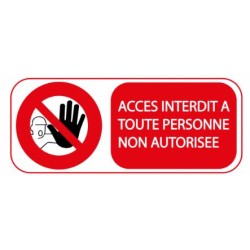 étiquettes accès interdit