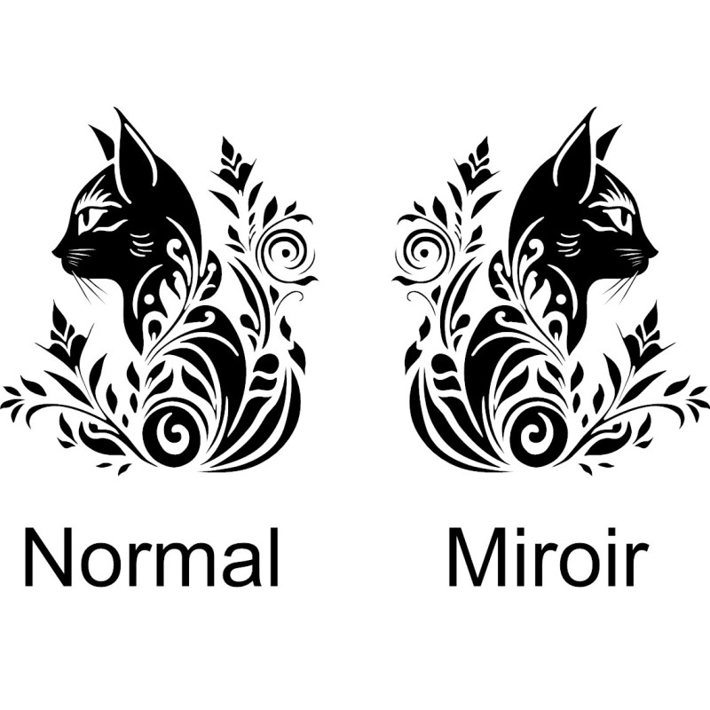 Stickers Autocollant Chat Fleur