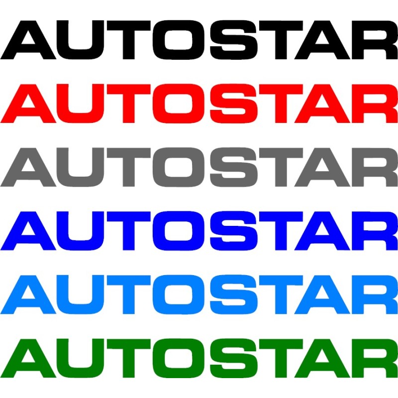 Stickers autocollant Autostar lettrage