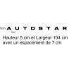 Stickers autocollant Autostar grande largeur lettrage