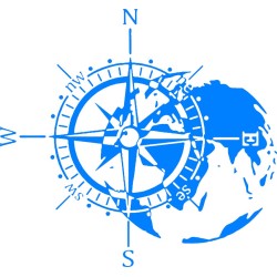 Adhésif Camping Car rose des vents Planet