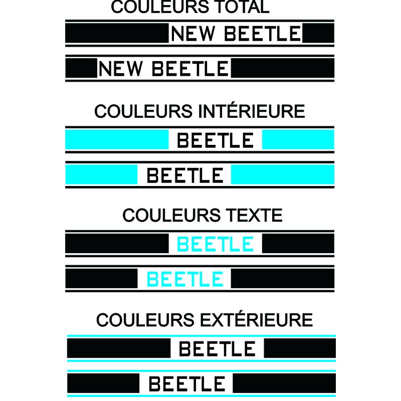 New Beetle Bandes latérales